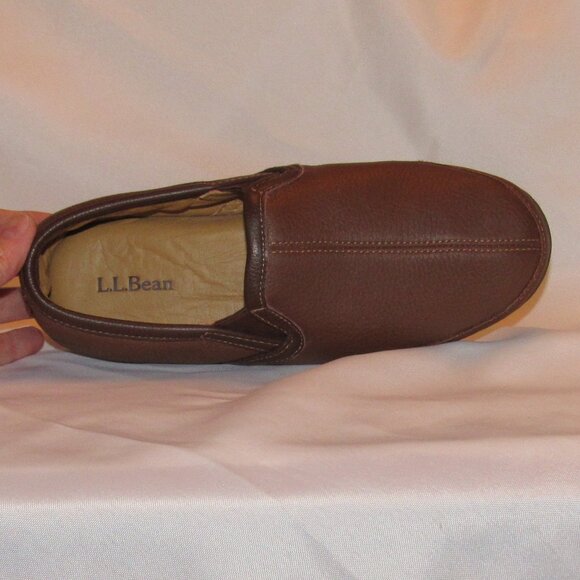 L.L. Bean Elkhide Slippers 272346 Brown Leather Men's Size 8M Excellent Cond. - Picture 7 of 12